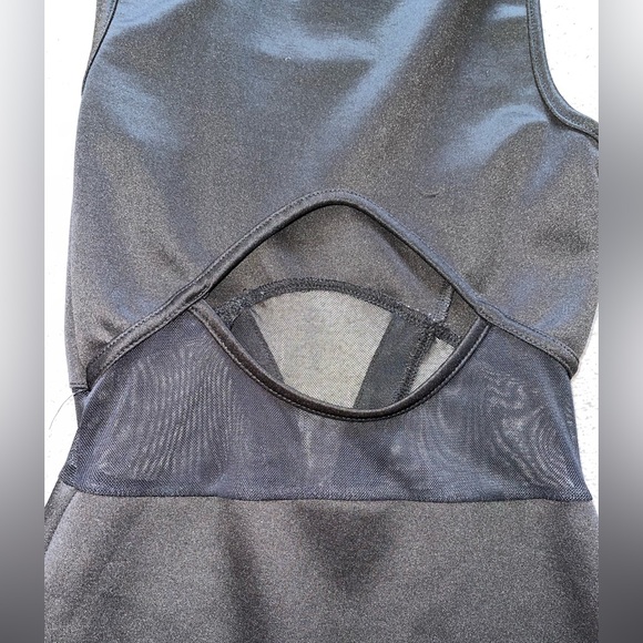 Charlotte Russe Black Mesh Cut Out Bodycon Dress - Picture 5 of 6